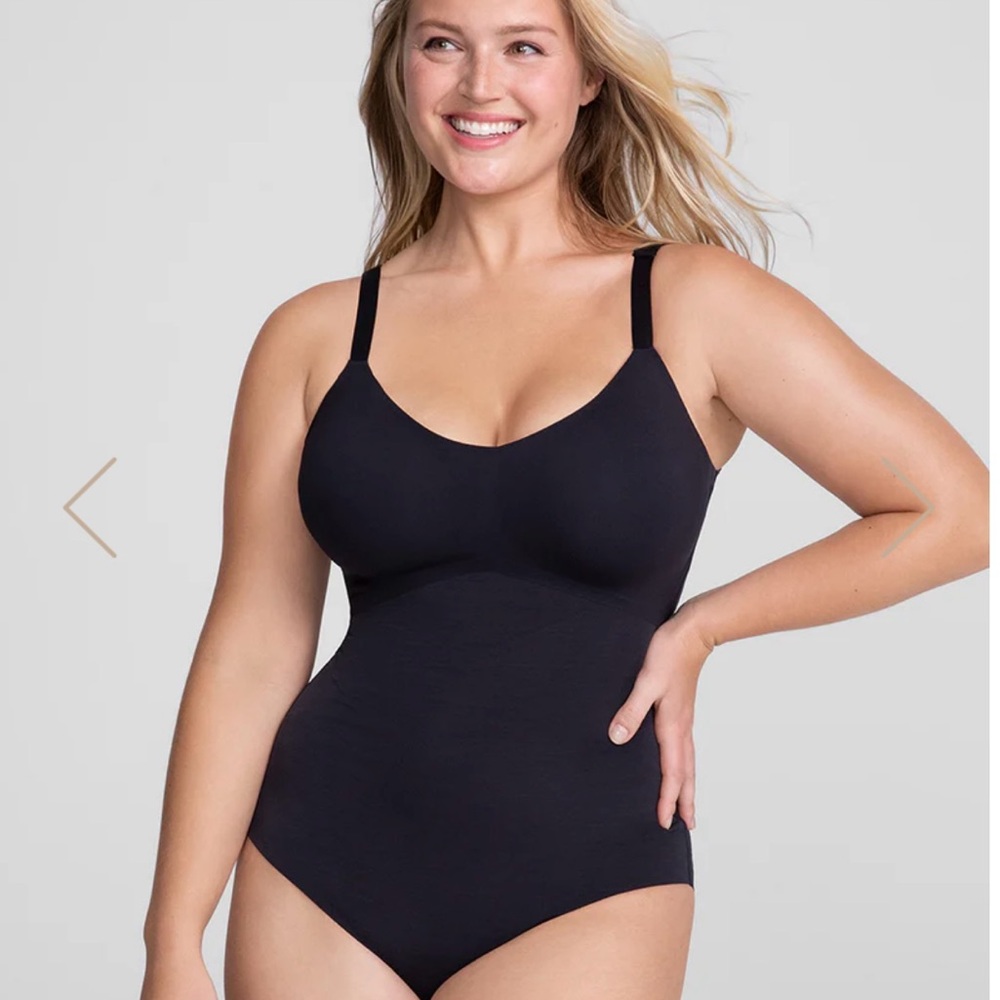 NWT HONEYLOVE Cami Bodysuit XL Vamp (Black)